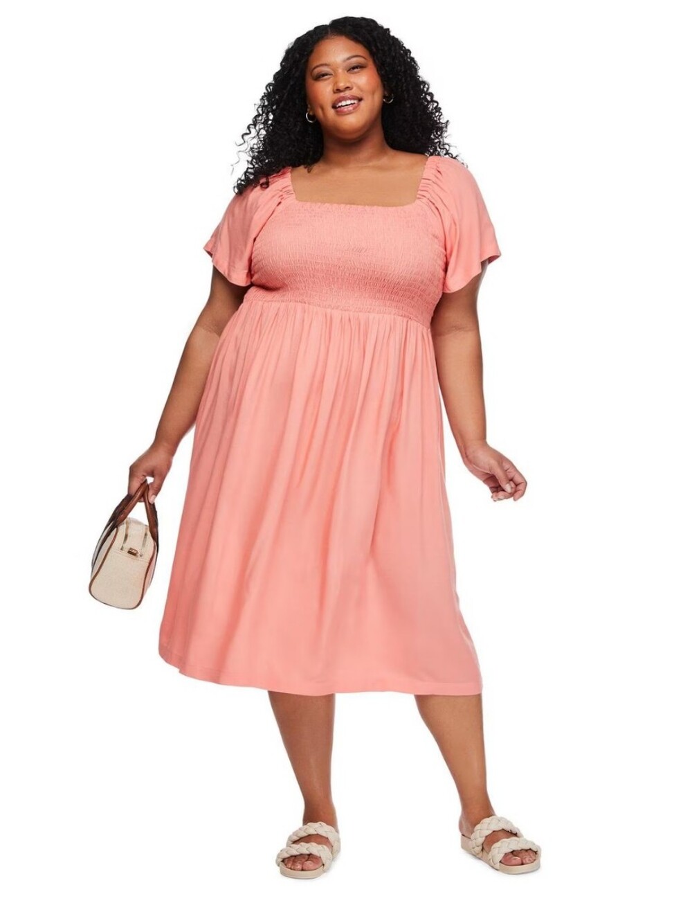 Lane Bryant NEW Coral Lightweight Elastic Chest Short Sleeve Plus Size 6X NWT